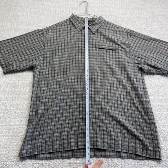 The North Face Button Up Gray Plaid Shirt Outdoors Hiking Shirt Mens ~XL *Read* - Picture 9 of 16